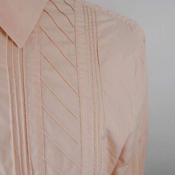 Armani Exchange Mens Cotton Long Sleeve Button Down Peach Dress Shirt Large - Picture 5 of 8